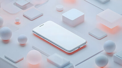 Mobile phone model shows call signal smart technology