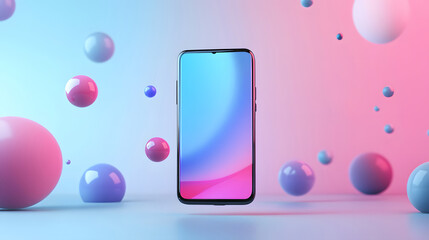 Mobile phone model shows call signal smart technology