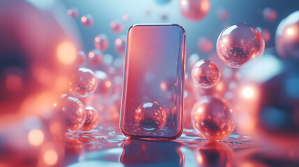 Mobile phone model shows call signal smart technology