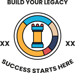 Illustration in the concept of business idea in line style