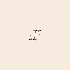 Bezier Curve icon flat vector design. 