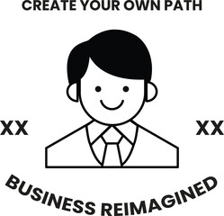Illustration in the concept of business idea in line style