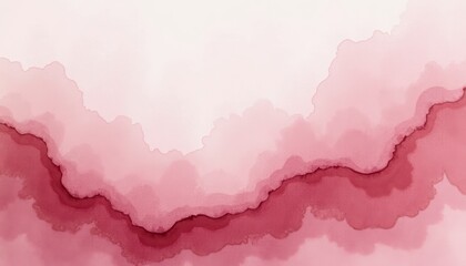 Dreamy Abstract Watercolor Painting: Vibrant Pink Gradient with Soft Texture. A watercolor painting of a pink and white abstract background.