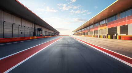 empty f1 racing track