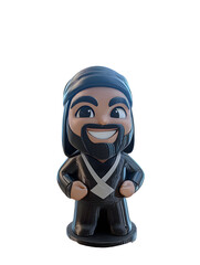 Cheerful cartoon character figure
