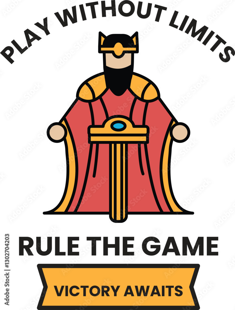 Poster man in a red robe holding a key and the words 