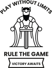 Illustration in the concept of Gamer in line style