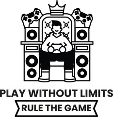 A man is sitting on a throne with a sign that says 