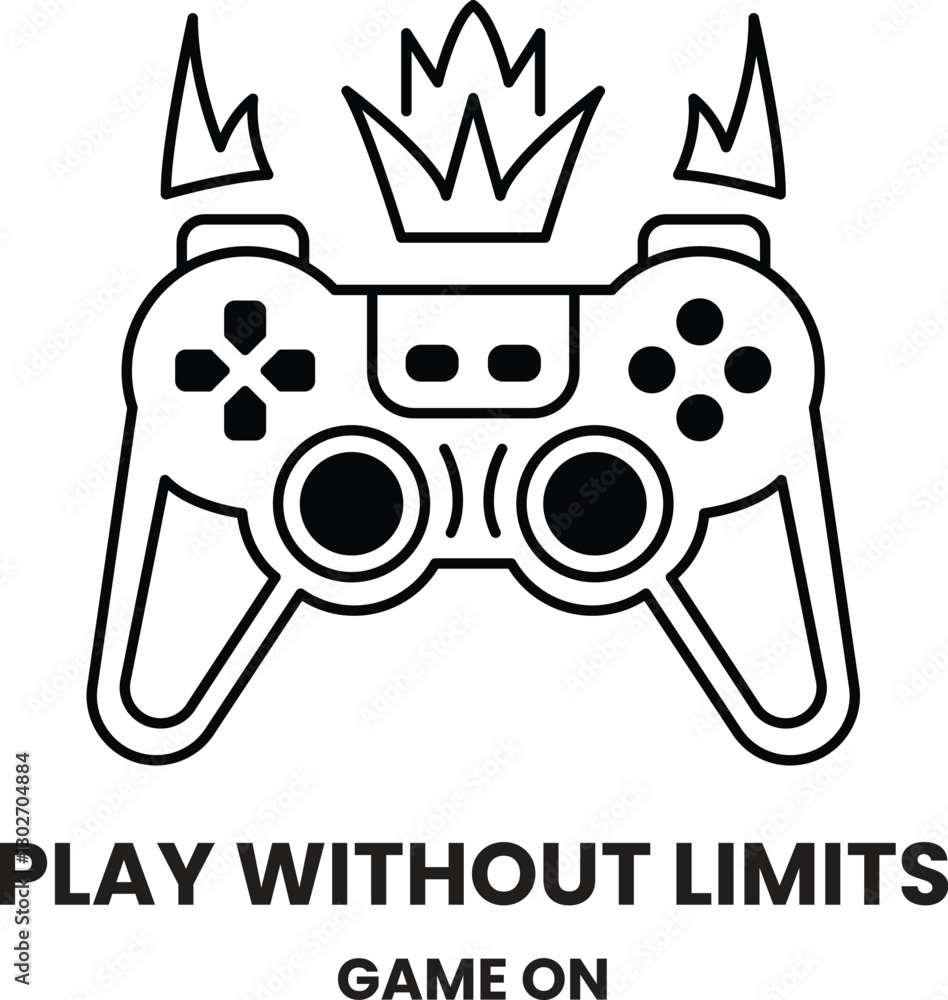 Poster a black and white image of a video game controller with the words play without l