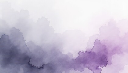 Abstract Watercolor Painting: Purple and White Gradient Creates Dreamy Eternity Atmosphere. A watercolor painting of a purple and white abstract background.