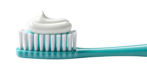 Close-Up of Toothpaste on a Toothbrush – Isolated on Transparent Background
Toothpaste on Toothbrush Macro Shot – High-Quality Transparent Cutout