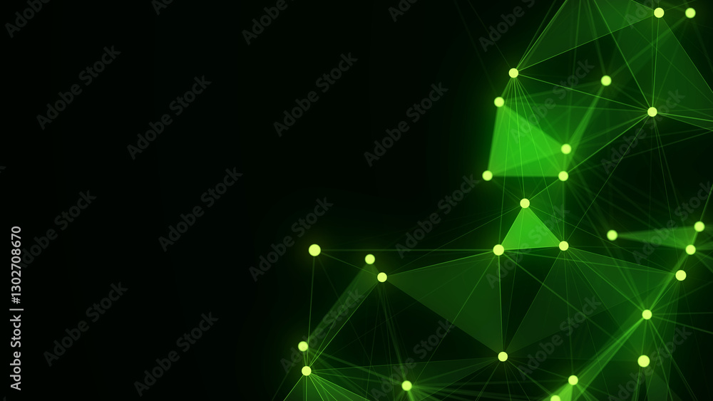 Poster business futuristic backdrop. network connection structure cyberspace with moving particles. abstrac