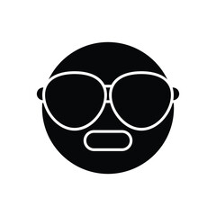 Sunglass Emoji vector icon