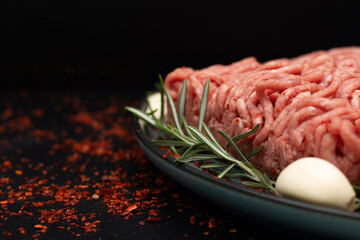 Fresh Minced Meat with Herbs and Spices