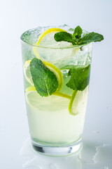 mojito classic cocktail in a tall glass