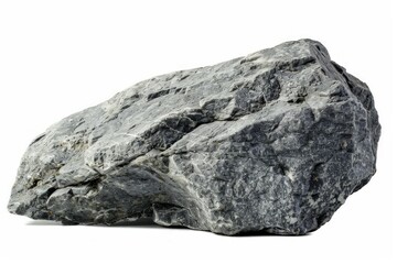 Large gray rock isolated on white background. Neural network AI generated