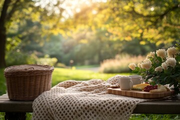 Fototapeta premium Autumn Picnic in the Park