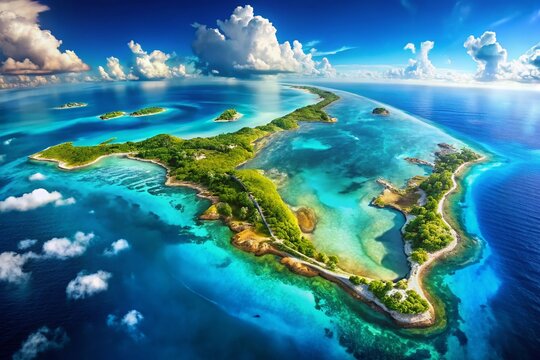Panoramic Bahamas Map Highlighting Mayaguana Island with Detailed Regional Outlines
