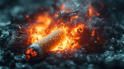 Fleeing the Flames: A Visual Representation of the Urgency to Escape the Dangers of Smoking