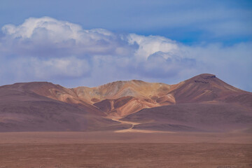 Naklejka premium Epic Salvador Dali desert. Unusual natural landscapes in Bolivia.
