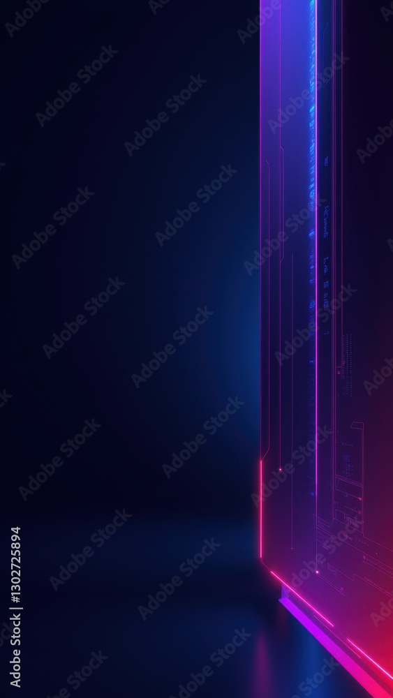 Aufkleber a futuristic abstract digital art representation of a data center or cloud computing infrastructure 