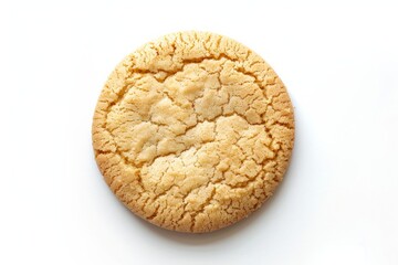 Round cookie on white background. Neural network AI generated
