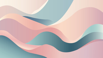 Abstract Pastel Waves Background Elegant Fluid Design