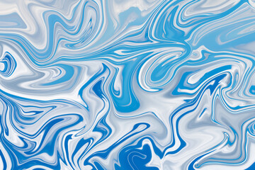 Abstract blue and white swirl pattern with dynamic fluid motion style