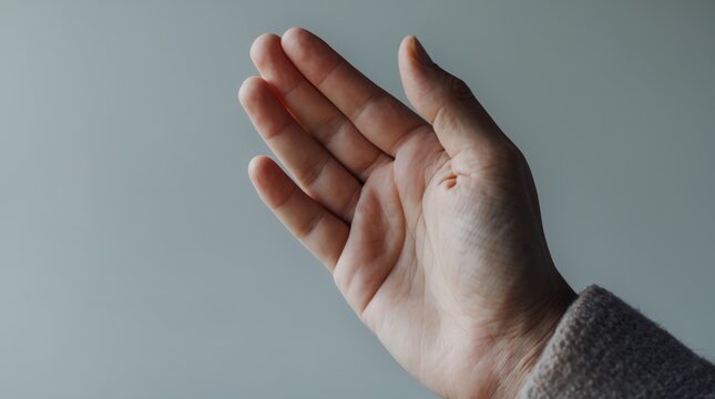 hand pointing upwards, symbolizing direction, focus, or an important idea