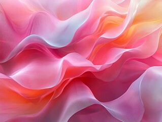 Elegant Waves of Empowerment: A Celebration of Women's Day with Flowing Forms and Gentle Hues, Inspiring Strength and Beauty.