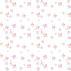 Seamless pattern with pink leaves