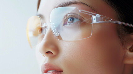 close up of a female eye