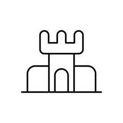 Sandcastle vector icon