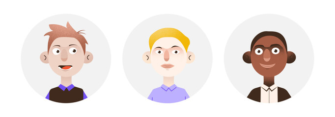 set of illustrations of persona avatar, user profiles.