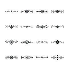 Vintage Border Elements Set – Classic Flourishes and Ornamental Dividers for Design Projects