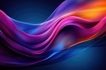 Fototapeta premium Exploring digital harmony abstract glowing shapes representing innovation and educational opportunity in a futuristic online environment