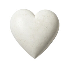 Fototapeta premium White heart shape isolated on transparent background Generative Ai