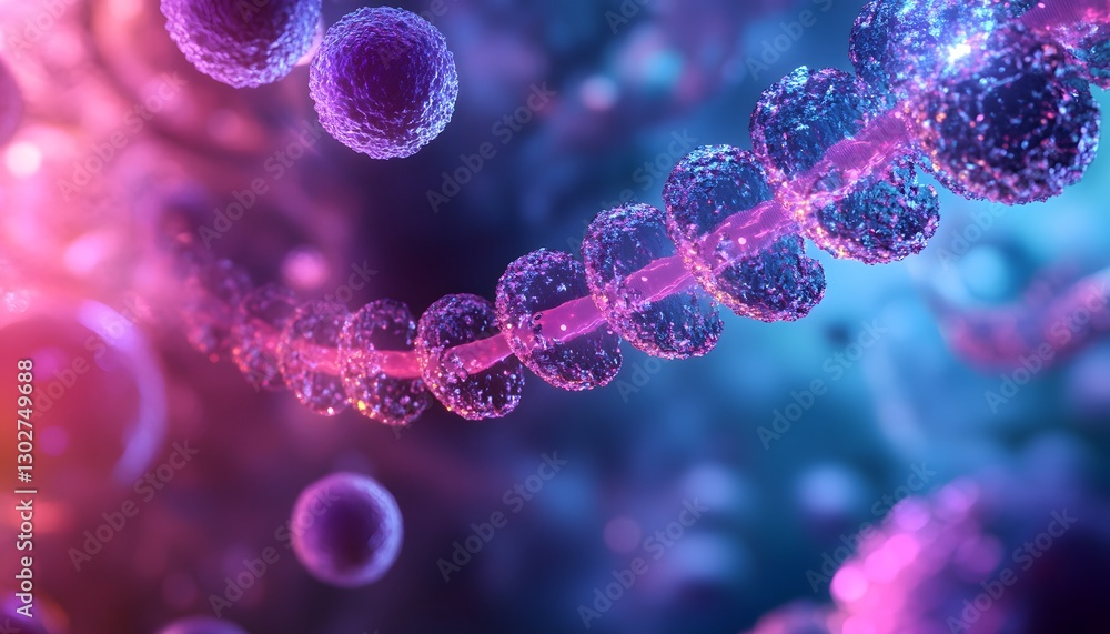 Poster a vibrant visualization of molecular structures showcasing colorful spheres and intricate patterns, 