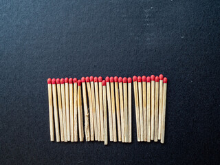 Match, matchbox on the table