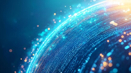 Glowing Blue Digital Globe, Abstract Tech - Abstract backgrounds