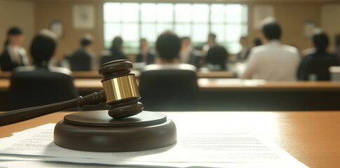 Detailed focus on legal procedures for trademark registration. 