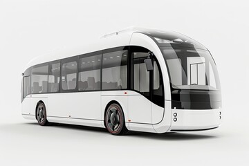 Sharp Picture of Future Bus Bus Vehicle White Background