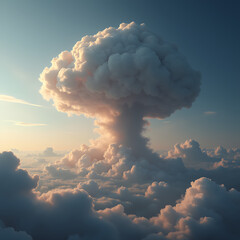 Artificial intelligence-generated mushroom cloud images after a nuclear bomb