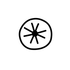 hand drawn fruit doodle