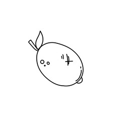 hand drawn fruit doodle