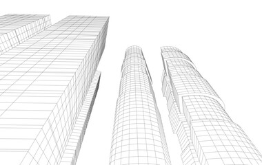 Fototapeta premium modern office buildings in the city