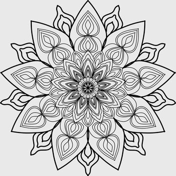 Black and White madala,Decorative Madala Vector Art Graphic, Template, design, Background, Chakra, Vector, Art, illustration, Website Banner, Posters, 