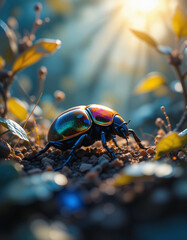 Strength and Resilience: The Mighty and Colorful Beetle