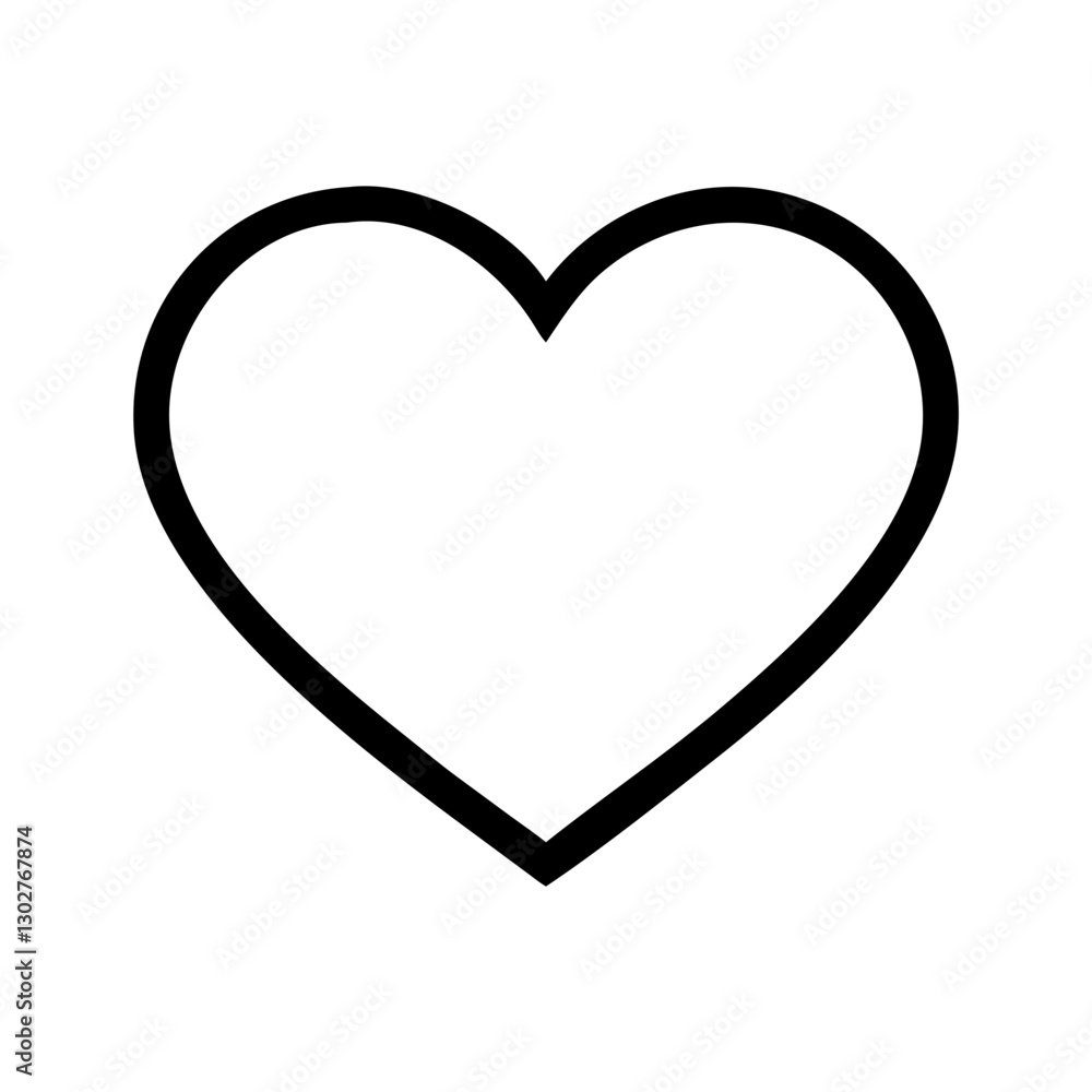 Poster simple heart shape vector icon designed for various applications and creative projects in art and di