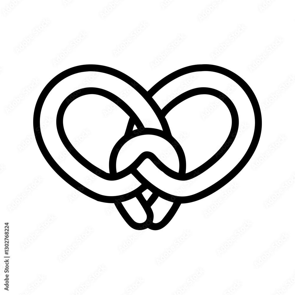 Aufkleber elegant love knot vector icon suitable for various designs and creative projects showcasing unity an